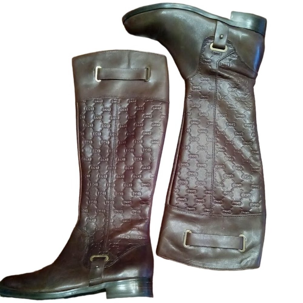 NWOB | Etienne Aigner E-Gilbert Women's Leather Brown Tall Riding Boot | Size 6M